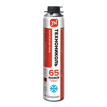 картинка Монтажная пена Технониколь Maximum 65л профессиональная всесезонная от магазина Румлес