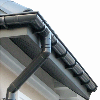 картинка Желоб водосточный ПВХ графит 3м от магазина Румлес