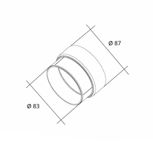 картинка Муфта трубы соединительная ПВХ шоколад от магазина Румлес